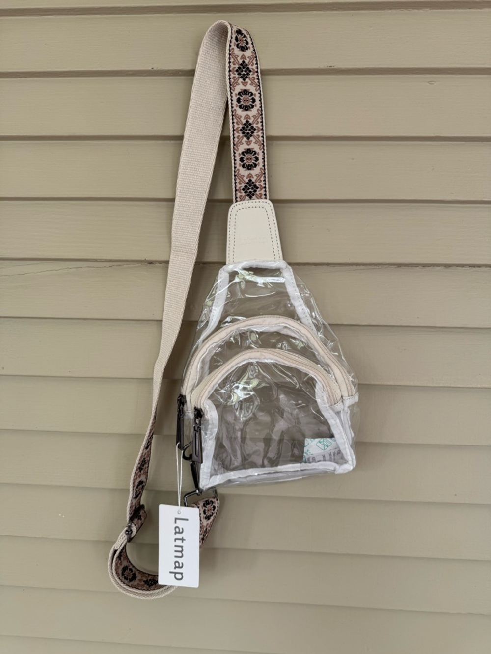 Latmap Clear Crossbody Sling Backpack Bag